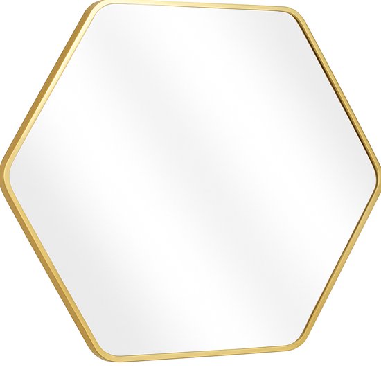 Wandspiegel –Gouden Hexagon Spiegel