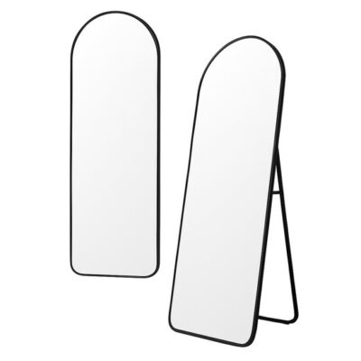 Luxaliving Passpiegel - Half Ovaal - Zwart - 160x50cm