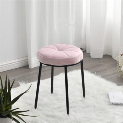 Kaptafel Kruk-make up kruk-Poten - Roze 34x34x45cm