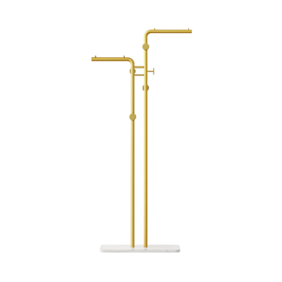- Kapstok - Wit marmeren voet - 5 Haaks - H170 x B60 cm