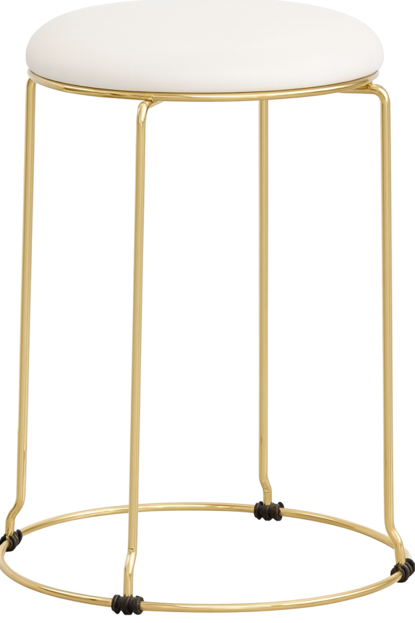 Poef - Goud-Beige velvet