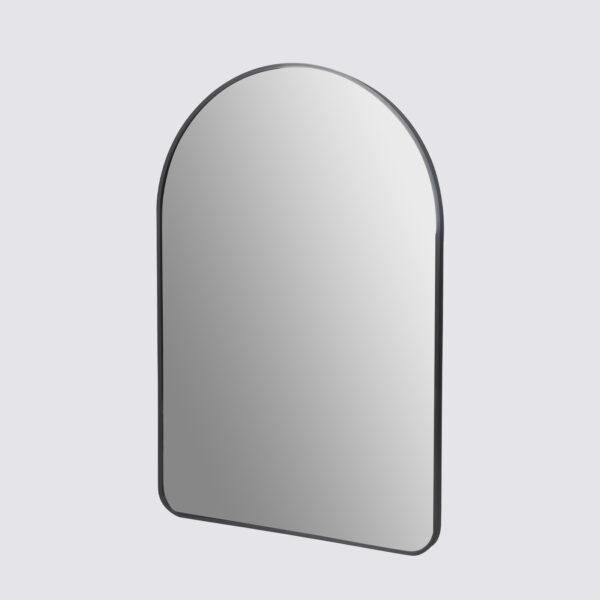 Spiegel - Half-Ovale Wandspiegel – Zwart – 90 x 60 cm – - Afbeelding 2