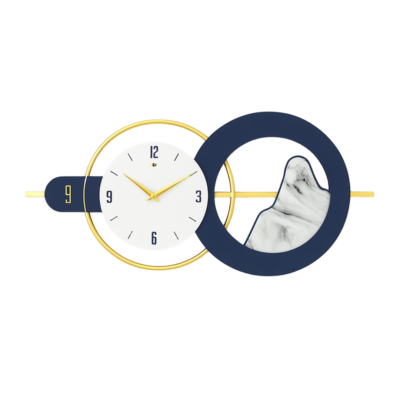 Moderne wandklok goud