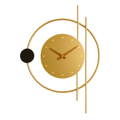 Wandklok – Moderne Gouden Klok -Muurklok Goud