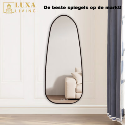 Luxaliving - Design Wandspiegel - Ovaal - Zwart