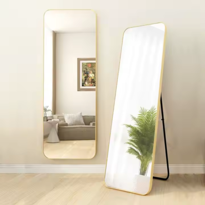 Luxaliving Passpiegel - Goud Metaal - Veiligheidsglas - 160x50CM