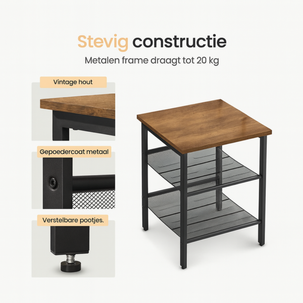 Bijzettafel Industrieel Design - Afbeelding 9