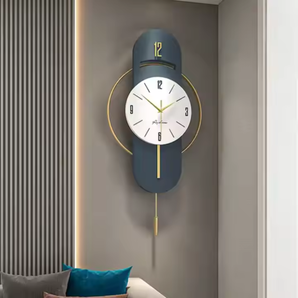 Wandklok Goud - Design Wandklok - Verticaal -L84 x B42 CM - Afbeelding 7