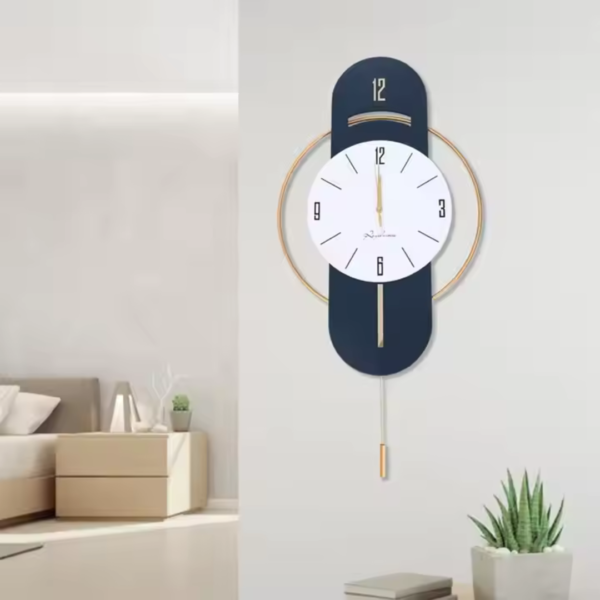 Wandklok Goud - Design Wandklok - Verticaal -L84 x B42 CM - Afbeelding 5