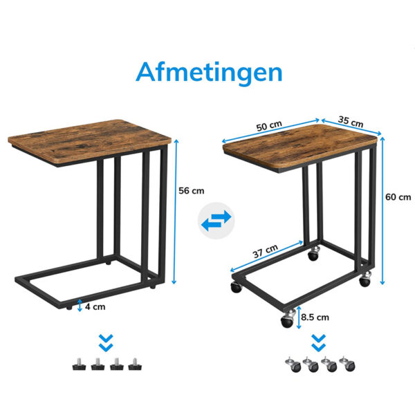 Bijzettafel op Wieltjes - Afbeelding 9